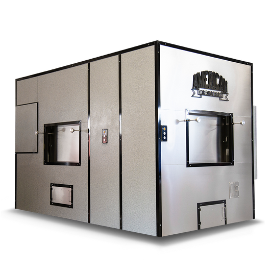 Professional walk-in mortuary cooler with stainless steel interior for funeral home body storage