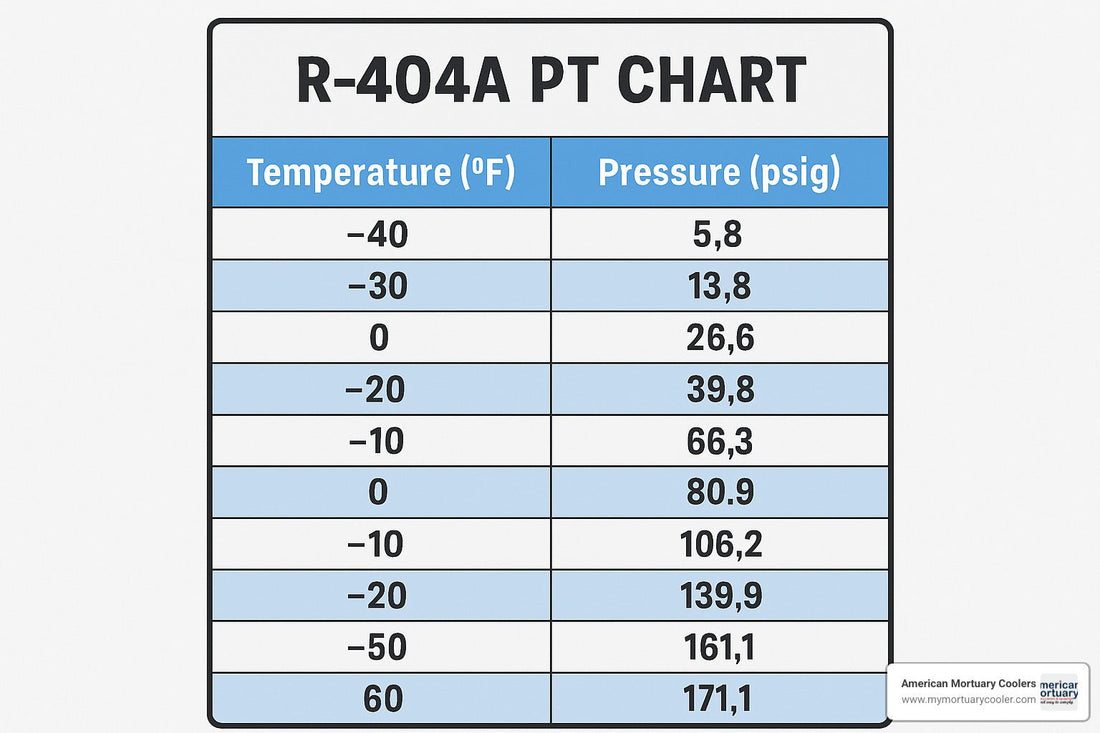 Everything You Need to Know About the R404A PT Chart - American Mortuary Coolers & Equipments