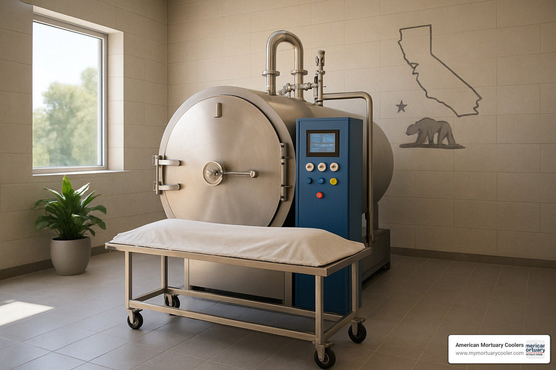 Everything You Need to Know About Water Cremation Legality in California - American Mortuary Coolers & Equipments