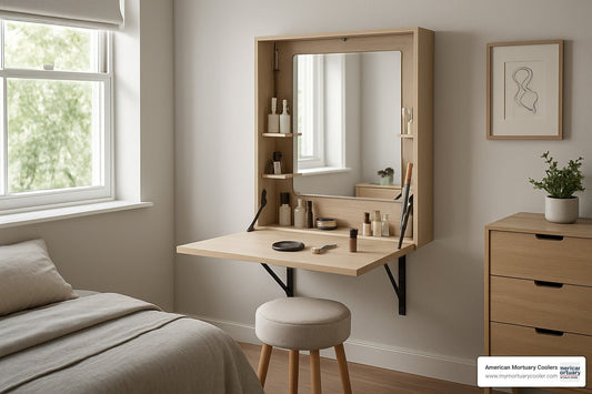 Fold Away Makeup Tables That Magically Maximize Your Space - American Mortuary Coolers & Equipments