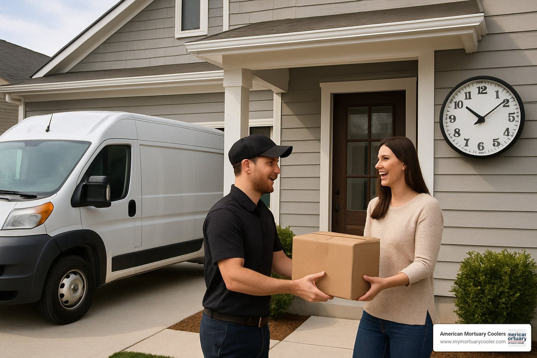 How to Find Delivery Timeframe in 3 Simple Steps - American Mortuary Coolers & Equipments