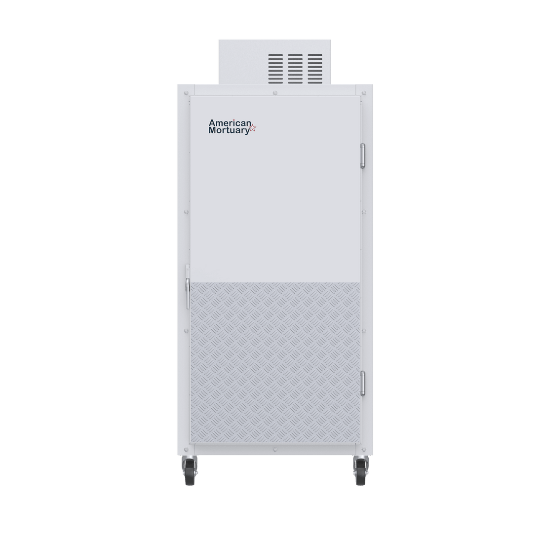 4 body mortuary cooler Model 4BX with stainless steel interior and multi-body storage racks designed for professional funeral home refrigeration