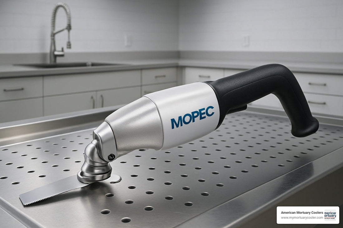 Mopec Oscillating Saw Unboxed and Reviewed - American Mortuary Coolers & Equipments