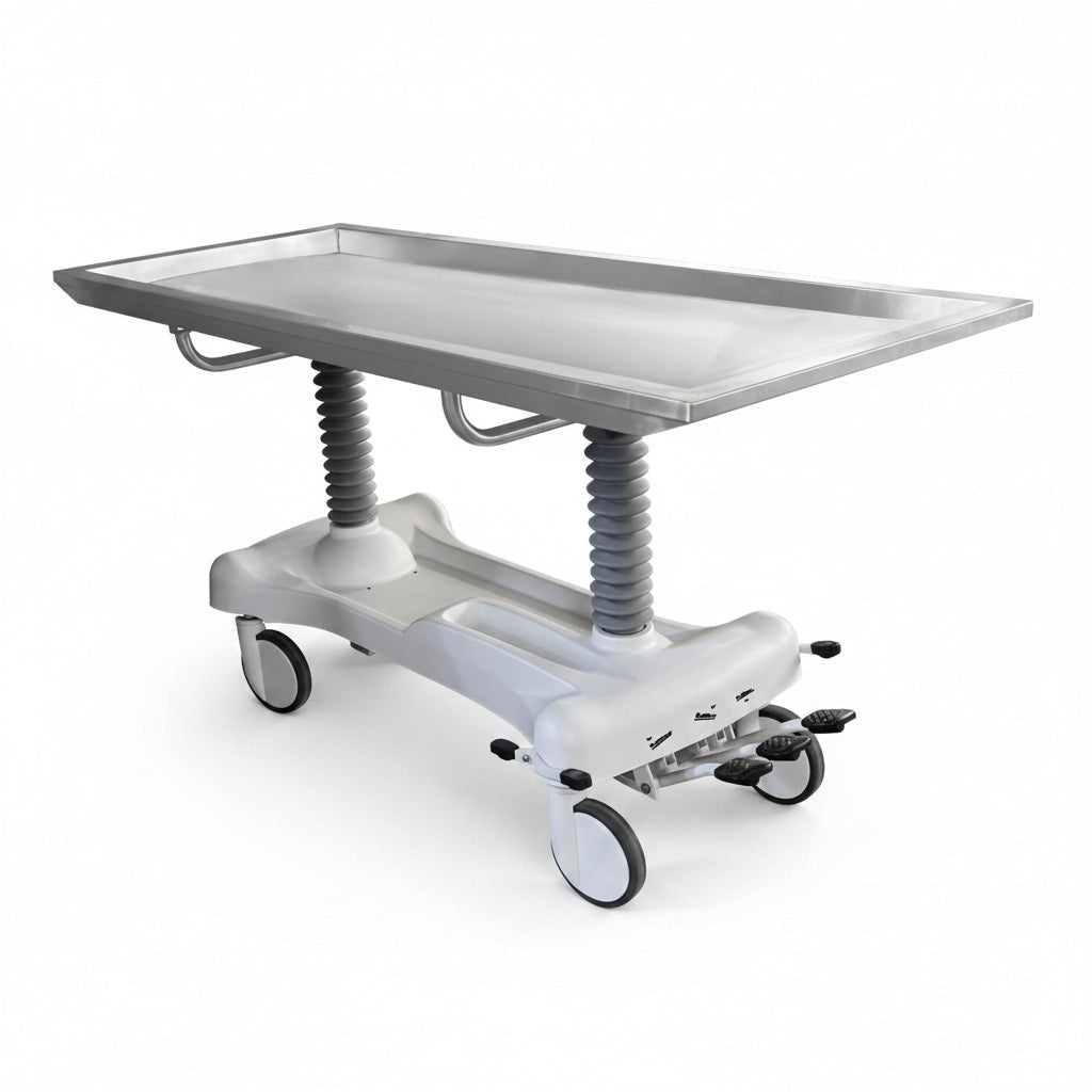 Oversized Hydraulic Embalming Table, embalming machine and prep equipment