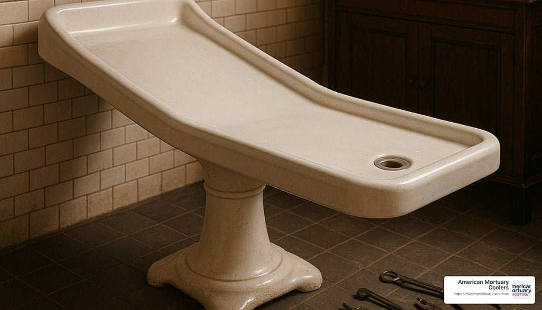 Porcelain and the Past: Exploring Antique Embalming Tables - American Mortuary Coolers & Equipments