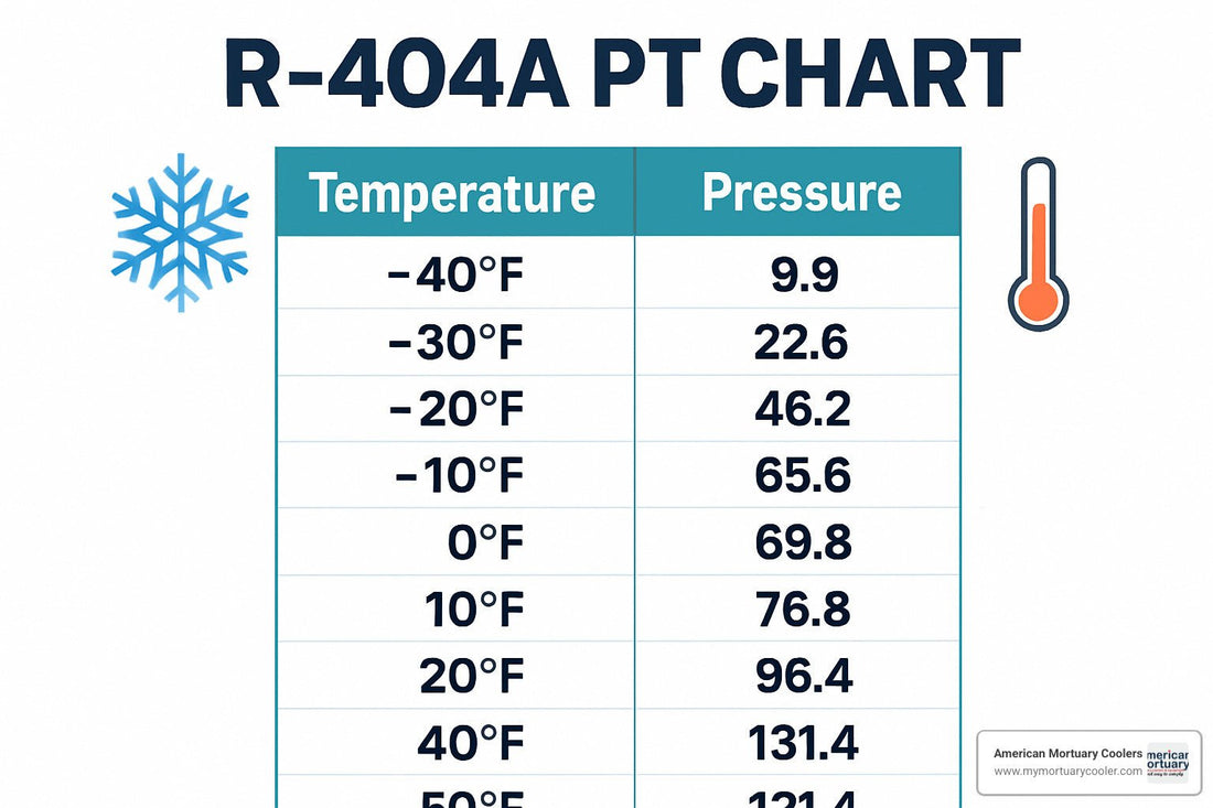 The Complete Guide to R404 PT Chart and Pressure-Temperature Values - American Mortuary Coolers & Equipments