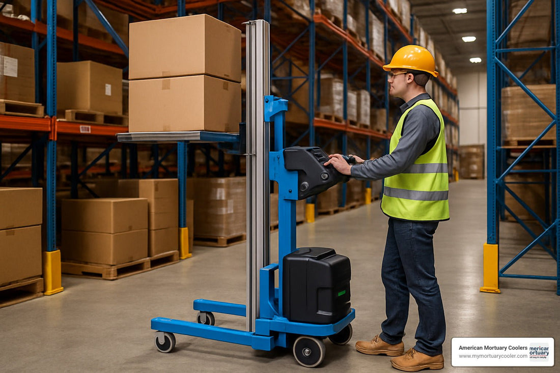 The Ultimate Guide to Battery Powered Lifts - American Mortuary Coolers & Equipments