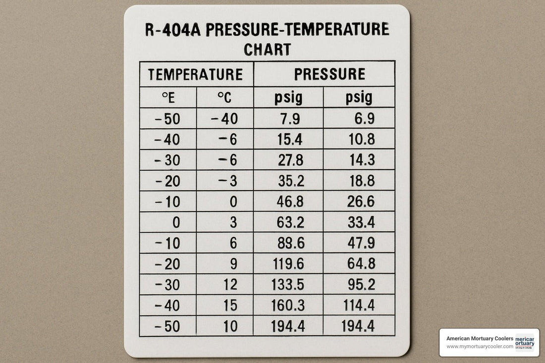 The Ultimate Guide to the R404 Pressure-Temperature Chart - American Mortuary Coolers & Equipments