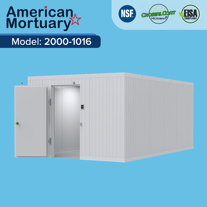 ❄️ 10x16 Walk - In Mortuary Cooler – Model 2000 - 1016 - American Mortuary Coolers & Equipments