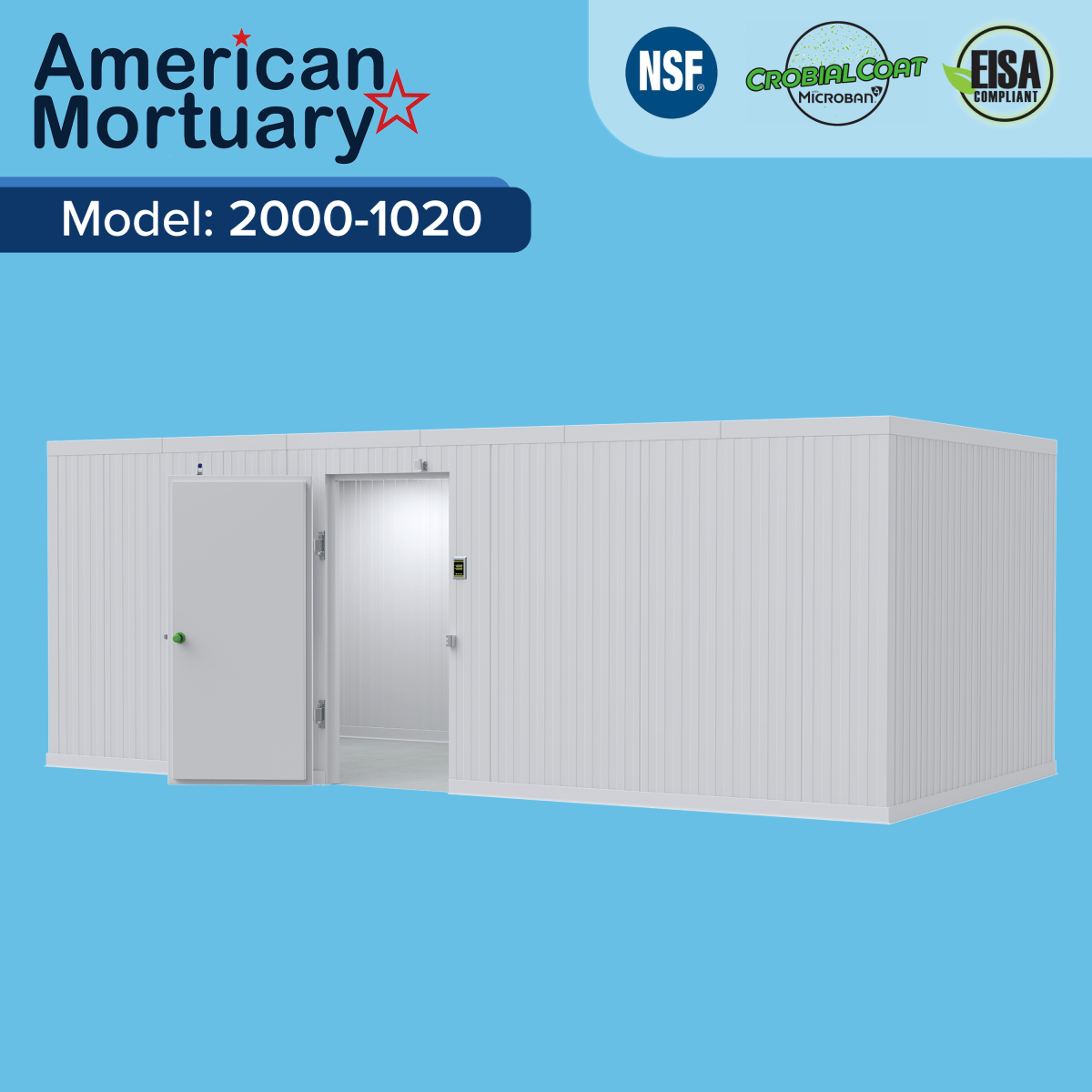 10x20 walk-in mortuary cooler ships within 48 hours modular assembly fast deployment
