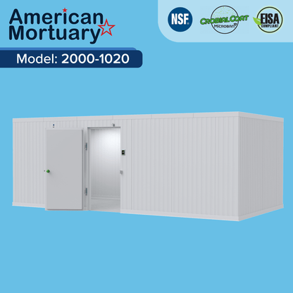 10x20 walk-in mortuary cooler ships within 48 hours modular assembly fast deployment
