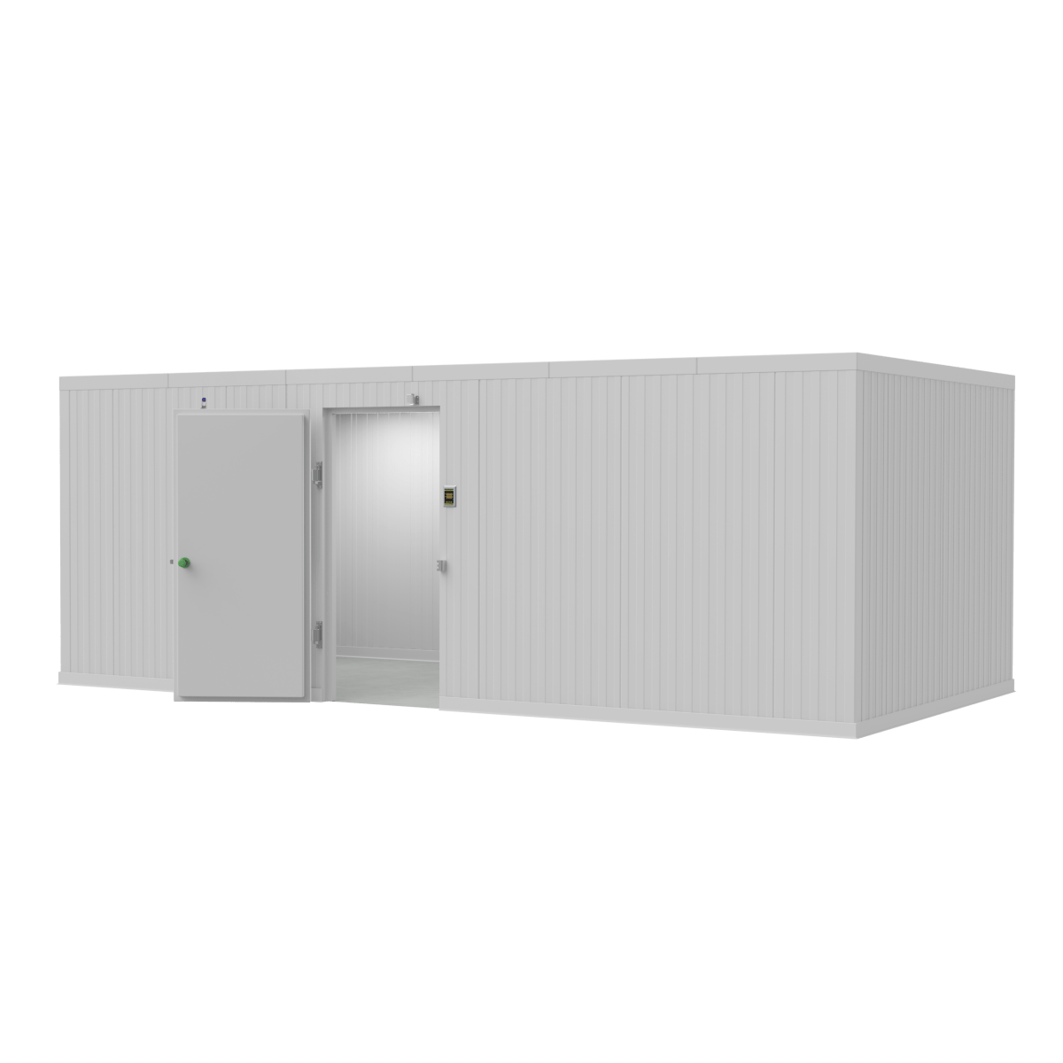 10x18 walk-in mortuary cooler interior, high-capacity body storage for funeral home and morgue (closest-size image shown)