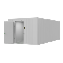 Insulated panel construction used in a 10x20 walk-in mortuary cooler for temperature stability and durability