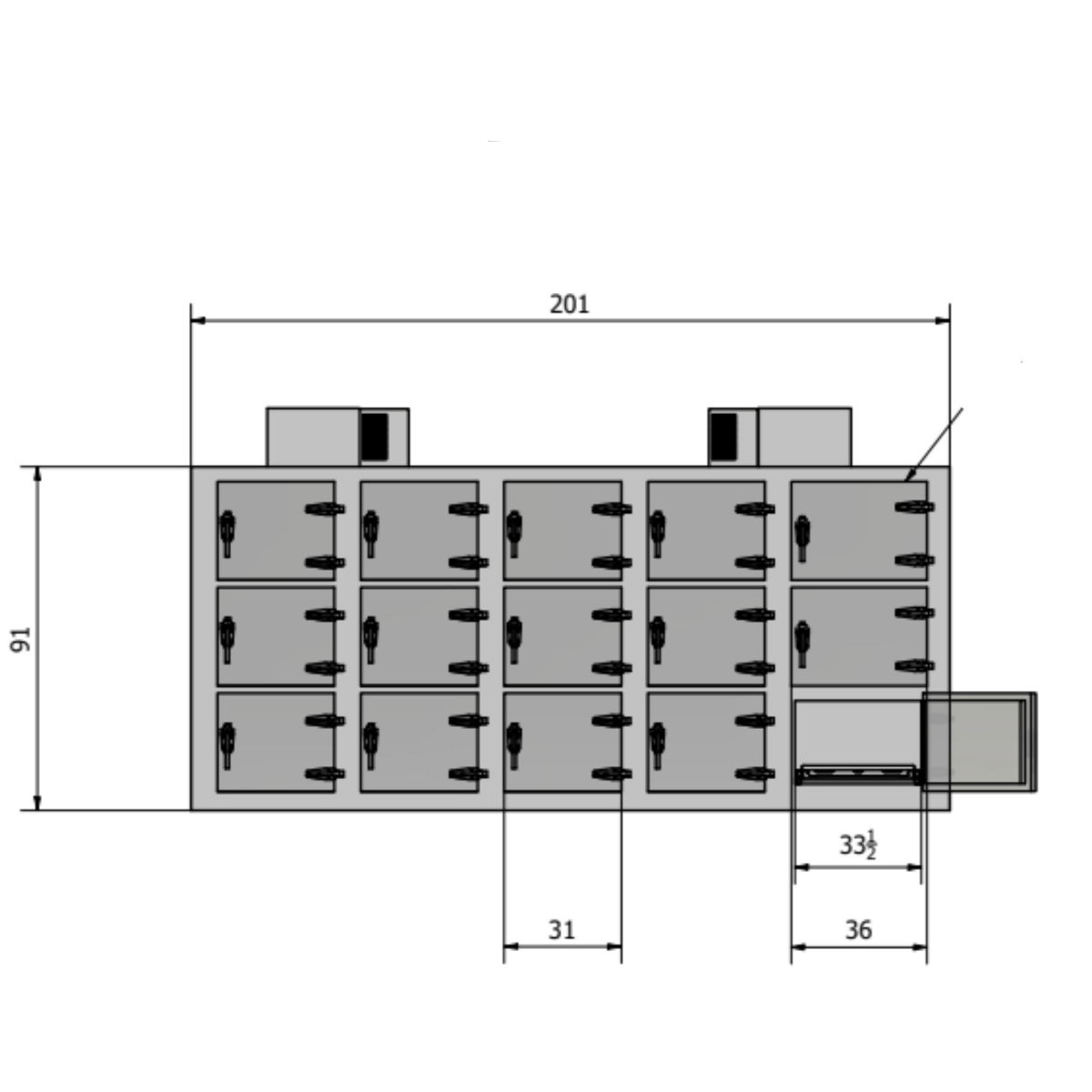 15 Bay Vault Style Morgue Cooler – Model 1070 - 15MB - American Mortuary Coolers & Equipments