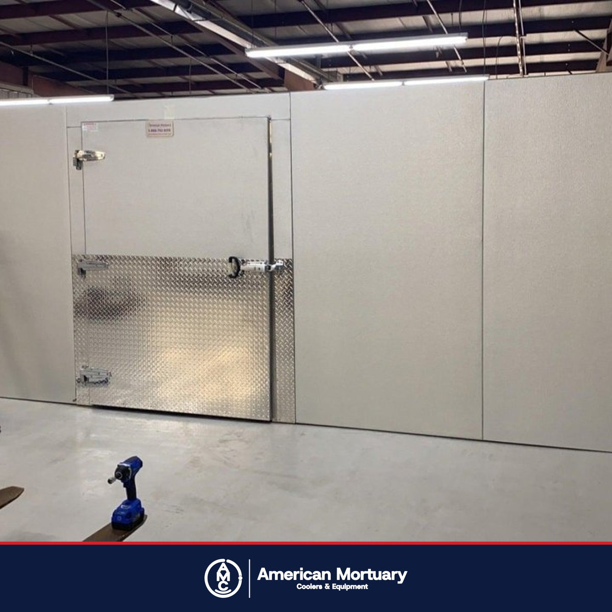 AMC walk-in mortuary cooler installation photo