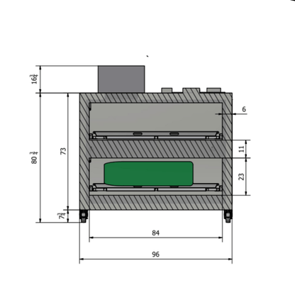2 Body Vault Style Mortuary Cooler with Telescoping Trays – Model 1070 - 2MBS - American Mortuary Coolers & Equipments