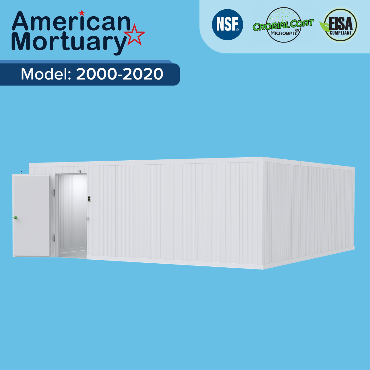 16x20 walk-in mortuary cooler insulated panel system for thermal efficiency and durability