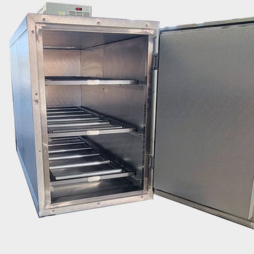 American 3 Body Upright Mortuary Cooler – Extra Wide