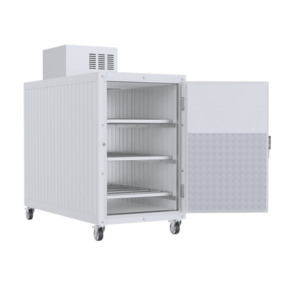 36-inch bariatric interior with 27-inch tray clearance on 3BX mortuary cooler