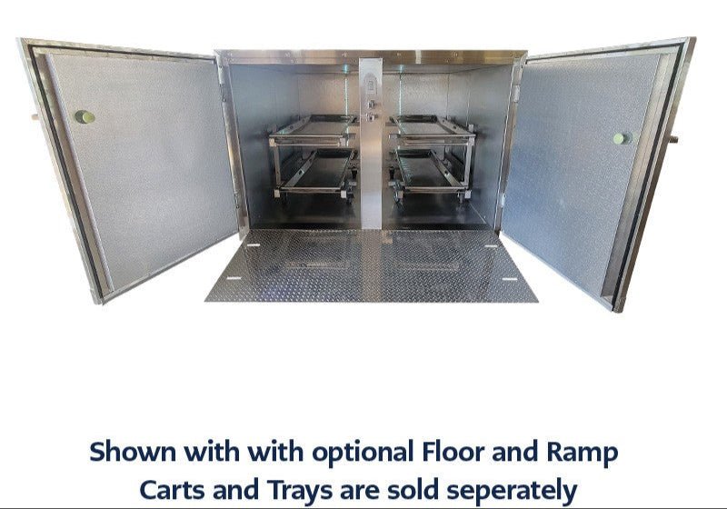 “OSHA compliant mortuary cooler 4 body configuration – www.mymortuarycooler.com”