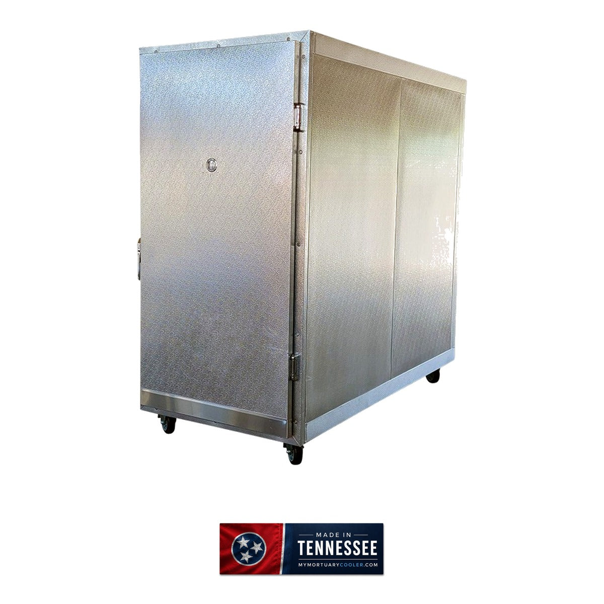 4 body upright mortuary cooler dual-door exterior, self-contained bariatric morgue refrigeration