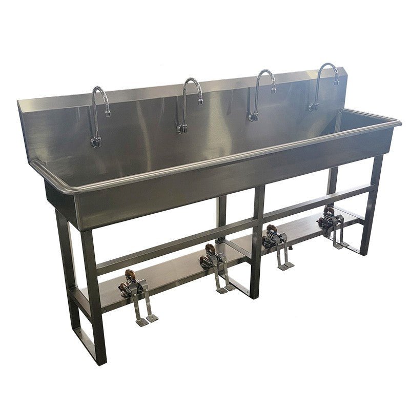 4 Foot Pedal Sink Station – 1035 - 06 - 4 - American Mortuary Coolers & Equipments