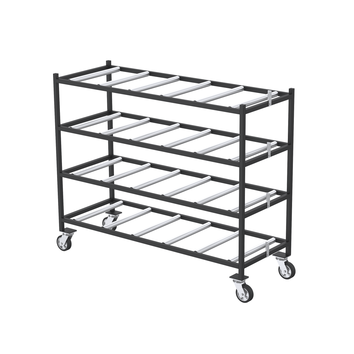 4 Tier End Loading Mortuary Rack | Model 2000 - 4TEL - American Mortuary Coolers & Equipments