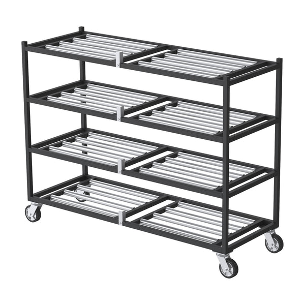4 Tier Side-Loading Mortuary Rack