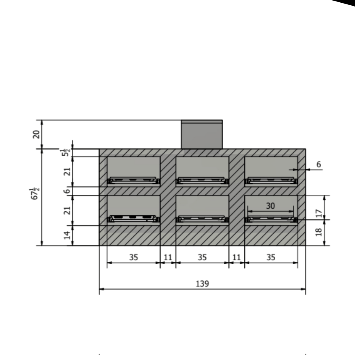 6 Bay Vault Style Morgue Cooler – Stainless Steel Slide - Out Tray System | Model 1070 - 3MB6 - American Mortuary Coolers & Equipments