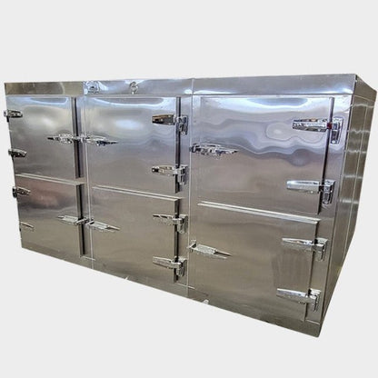 6 Bay Vault Style Morgue Cooler – Stainless Steel Slide - Out Tray System | Model 1070 - 3MB6 - American Mortuary Coolers & Equipments