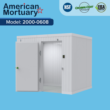 ❄️ 6x8 Walk - In Mortuary Cooler – Model 2000 - 0608 - American Mortuary Coolers & Equipments