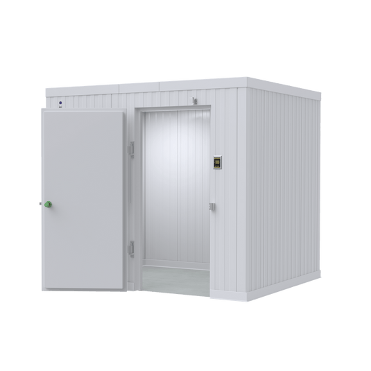 6x8 walk-in mortuary cooler Model AMC-0608, compact cadaver cold storage for funeral homes