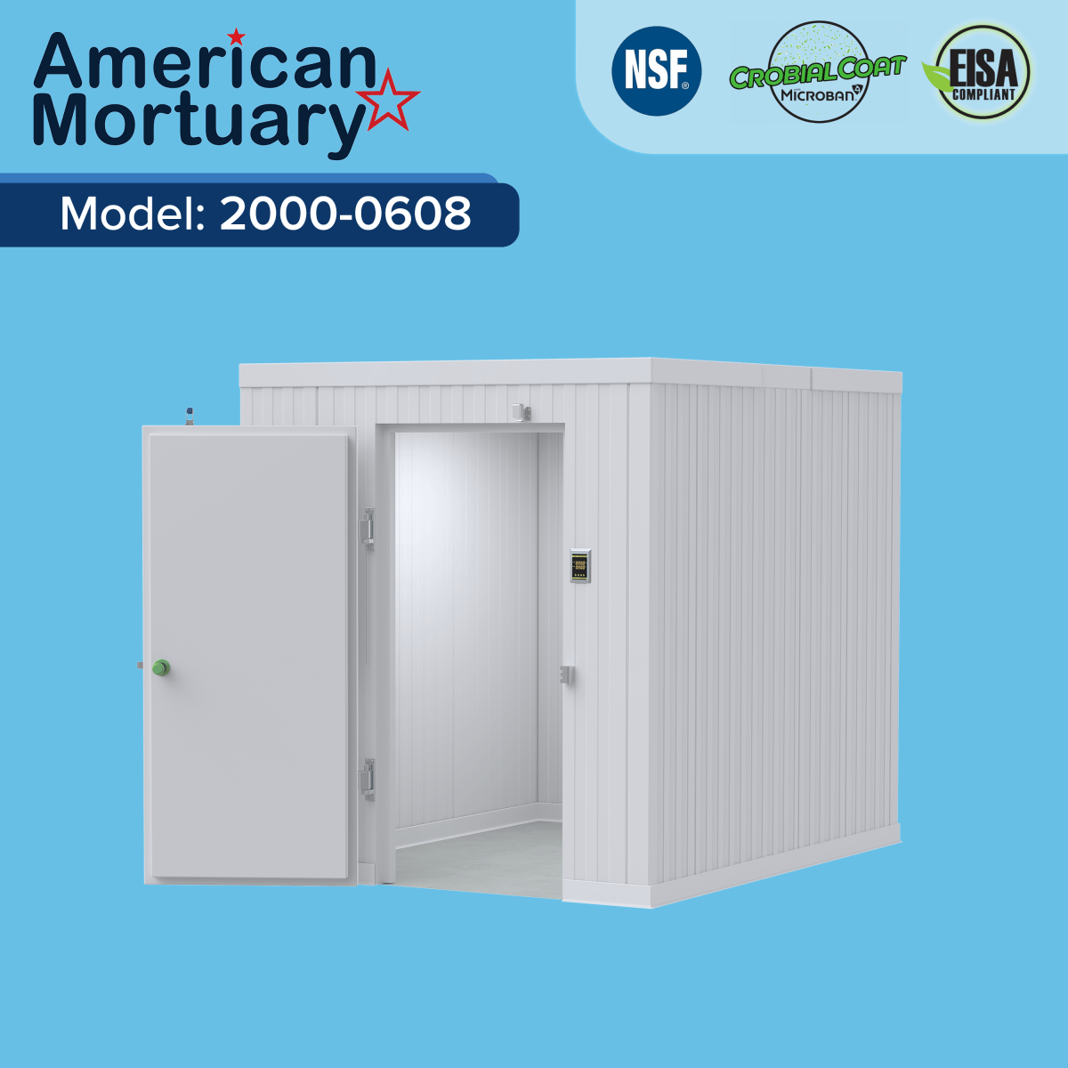 ❄️ 6x8 Walk - In Mortuary Cooler – Model 2000 - 0608 - American Mortuary Coolers & Equipments