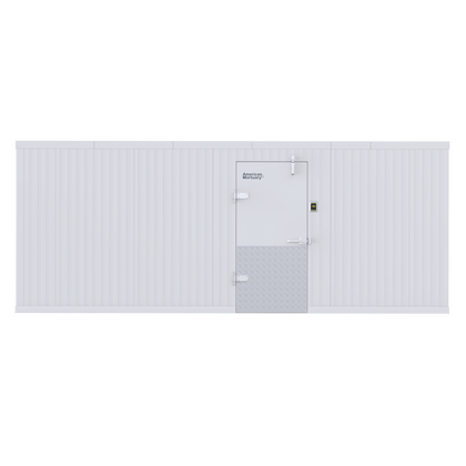 8x18 walk-in mortuary cooler Model AMC-0818, high-capacity hospital cadaver cold storage