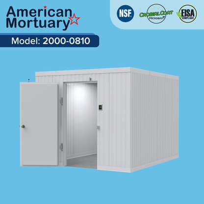 ❄️ 8x10 Walk - In Mortuary Cooler – Model 2000 - 0810 - American Mortuary Coolers & Equipments