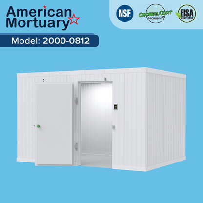 ❄️ 8x12 Walk - In Mortuary Cooler – Model 2000 - 0812 - American Mortuary Coolers & Equipments