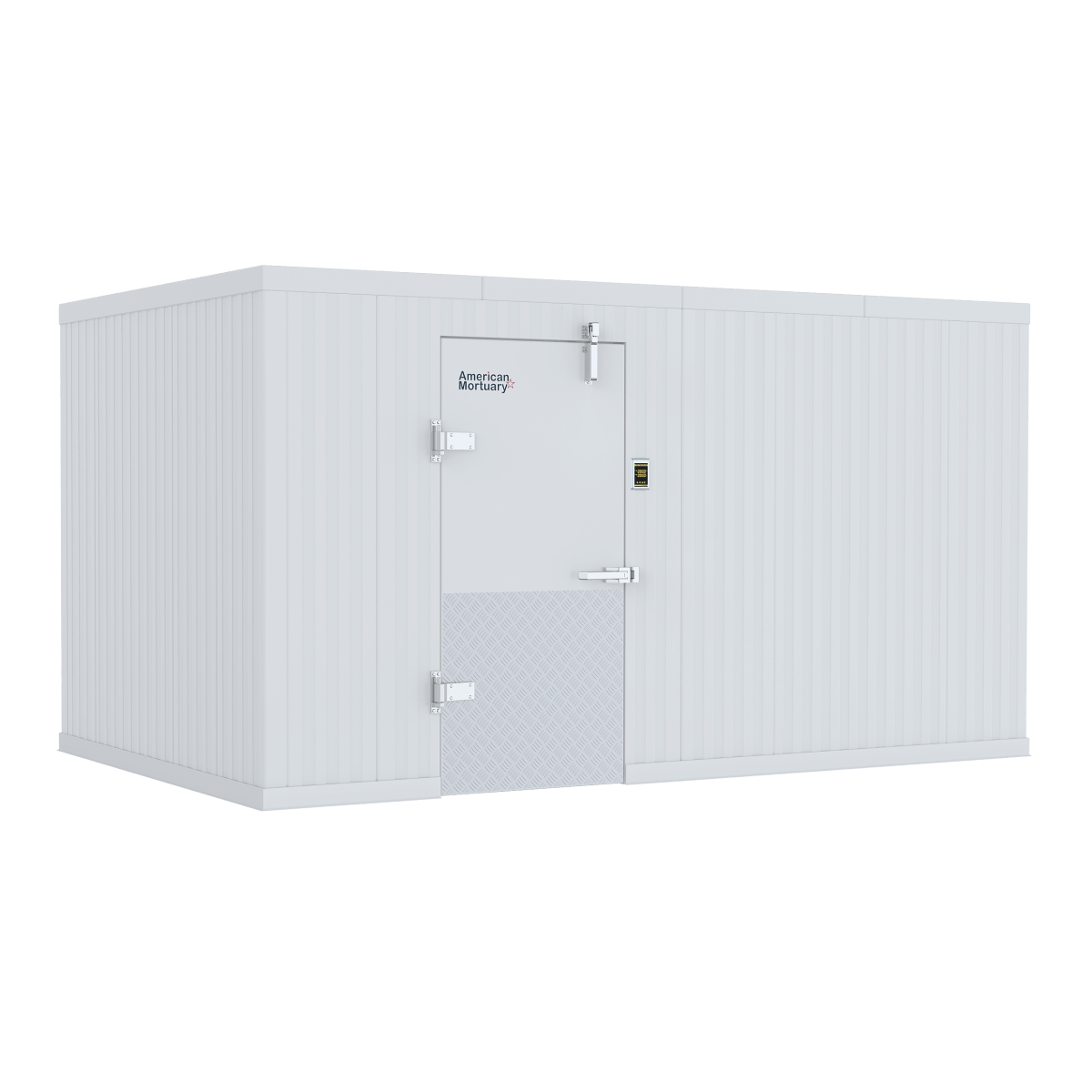 8x14 walk-in mortuary cooler with 12 body storage capacity