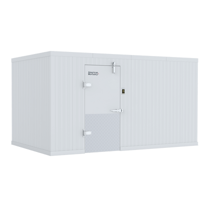 8x14 walk-in mortuary cooler with 12 body storage capacity