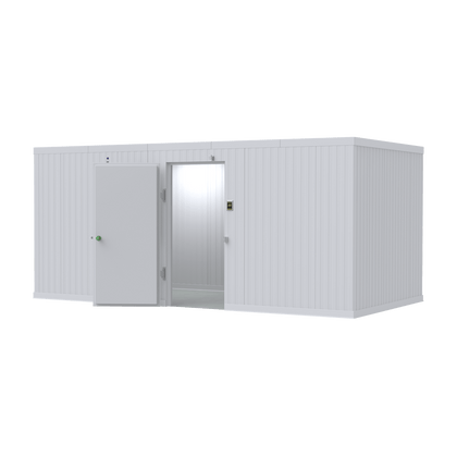 8x16 walk-in mortuary cooler Model AMC-0816, high-capacity regional cadaver cold storage