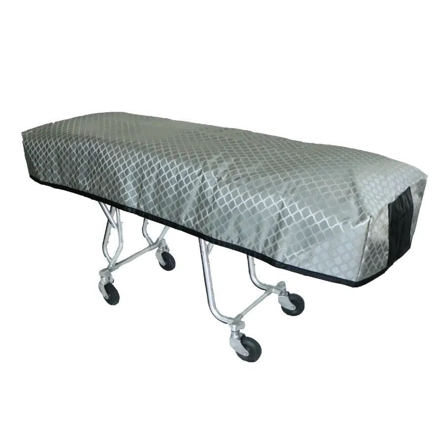 Quilted Cot Cover in Bellingham Silver Pattern