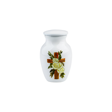 Yellow Rose Cross Artist Keepsake Urn — ISU-RJ-0055