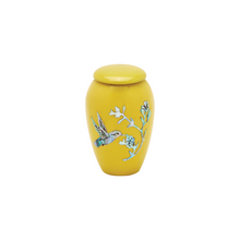 Yellow Hummingbird Mother of Pearl Keepsake — ISU-RJ-0182