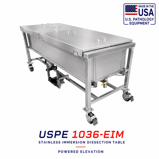 Electric Immersion Dissection Table Model 1035-03P | Cadaver Preservation Tank with Electric Lift Tray | 304 Stainless | American-Made