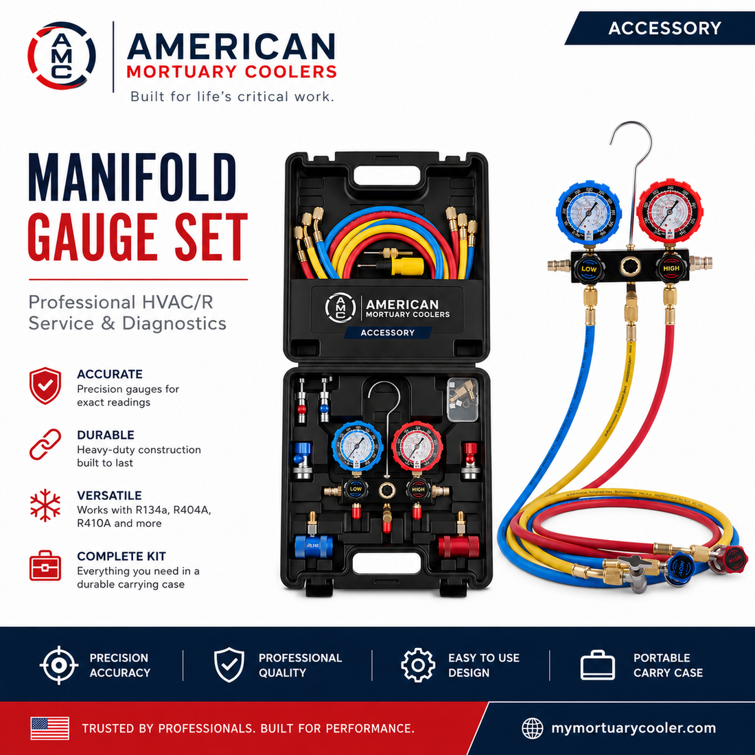 AMC Professional Manifold Gauge Set