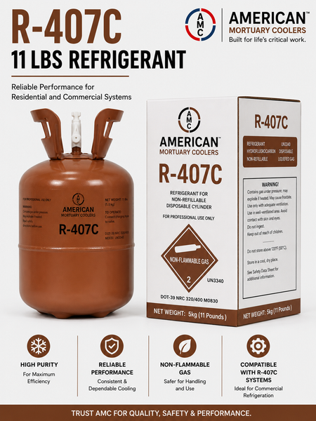 R-407C Refrigerant 11 lb | Virgin R-22 Replacement | AMC R-407C Refrigerant 11 lb | Virgin R-22 Replacement | AMC