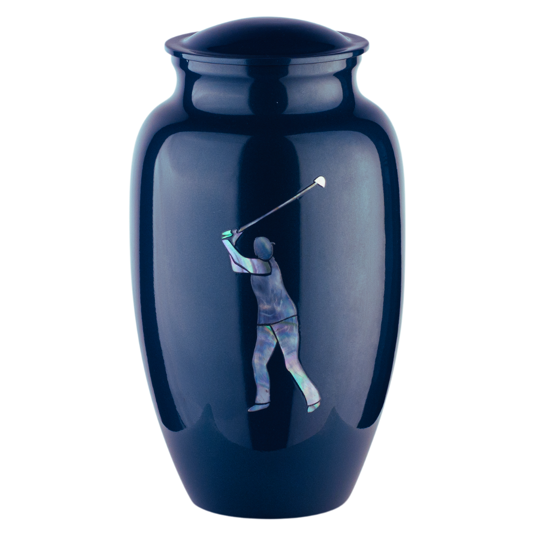 Golfer Mother of Pearl Urn — ISU-RJ-0169