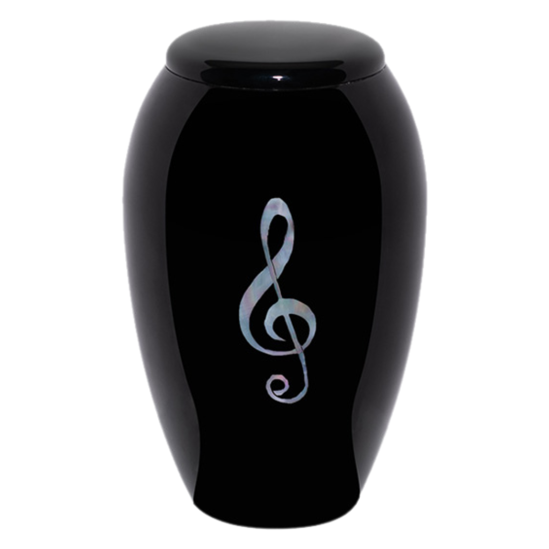 Ebony N Ivory Mother of Pearl Urn — ISU-RJ-0161