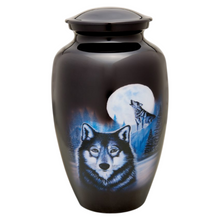 Full Moon Wolf Artist Urn — ISU-RJ-0022