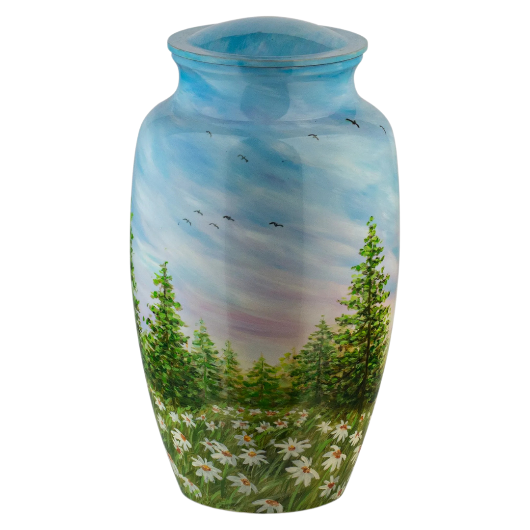 Field of Daisies Artist Urn — ISU-RJ-0014