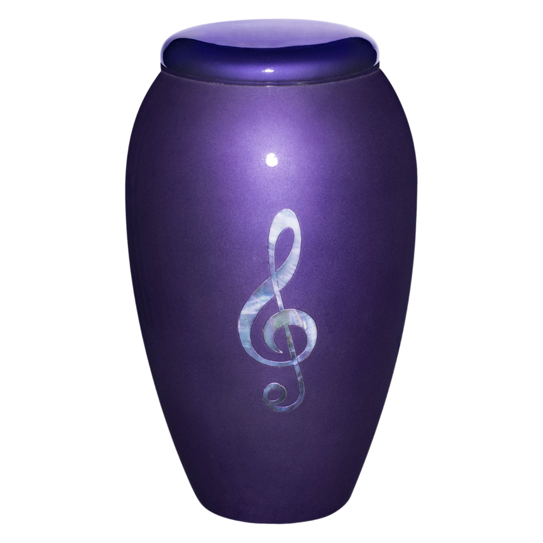 Deep Purple Mother of Pearl Urn — ISU-RJ-0158